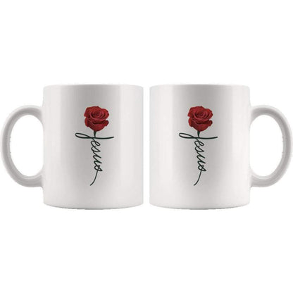 Jesus Rose Mug 11oz