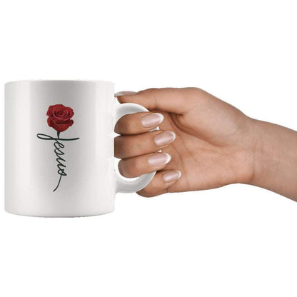 Jesus Rose Mug 11oz