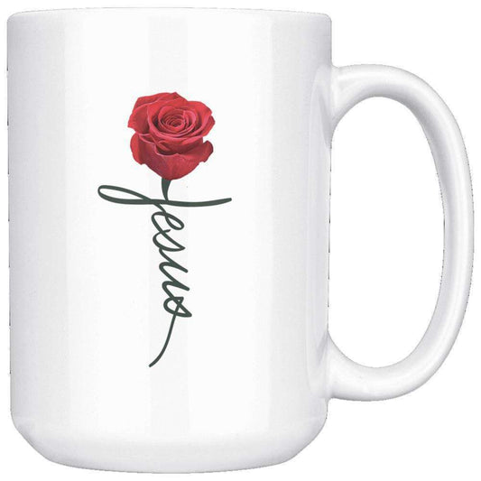 Jesus Rose Mug 15oz