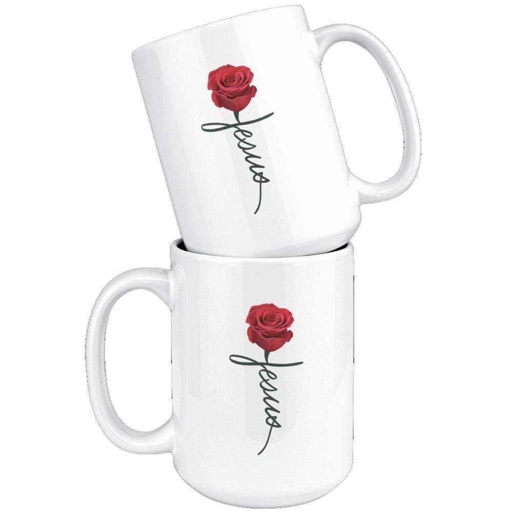 Jesus Rose Mug 15oz