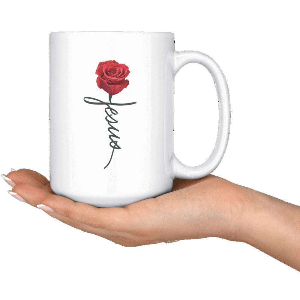 Jesus Rose Mug 15oz