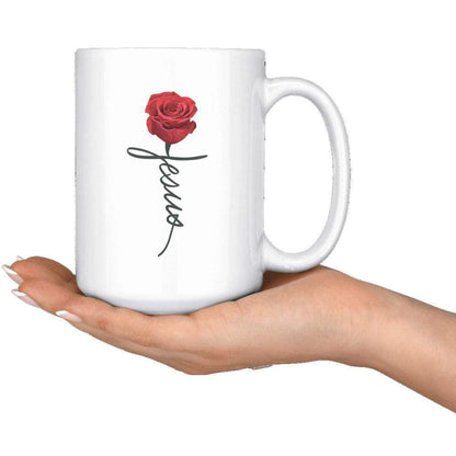 Jesus Rose Mug 15oz