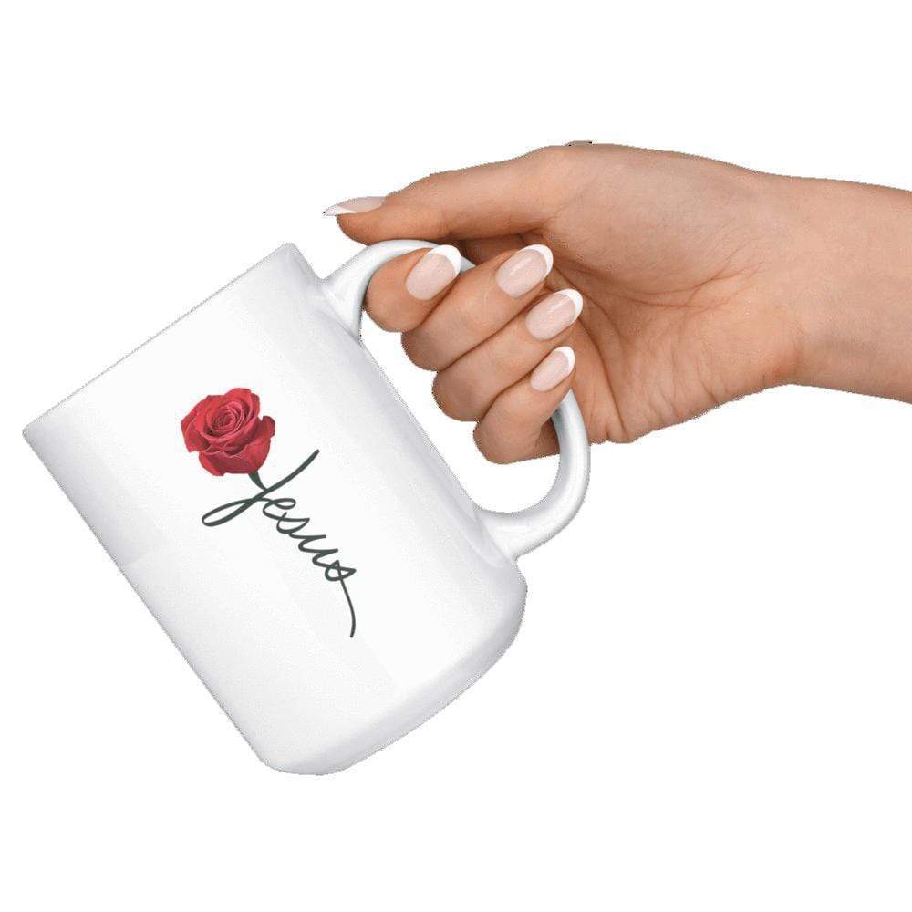 Jesus Rose Mug 15oz