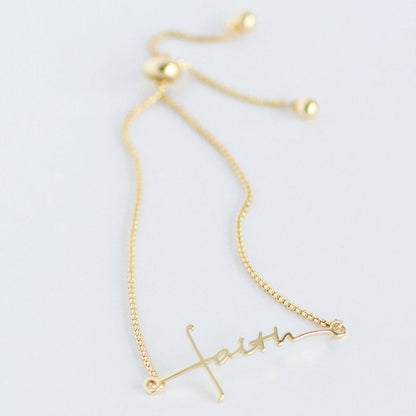 Faith Cross Slider Bracelets