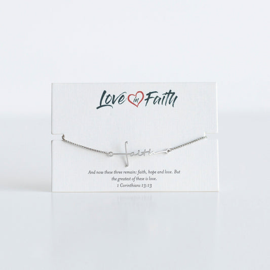 Faith Cross Slider Bracelets