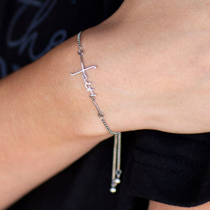 Faith Cross Slider Bracelets