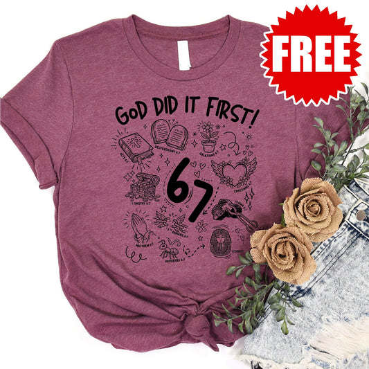 God Did It First Black Tee - 0