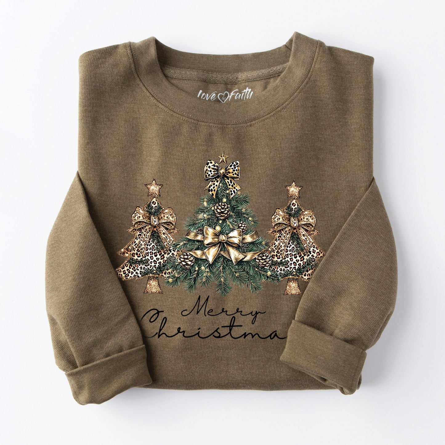 Christmas Tree Leopard Sweatshirt