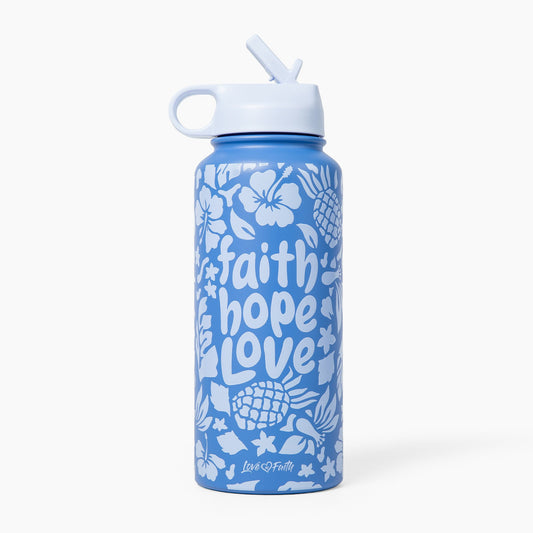 Faith Hope Love Stainless Steel 32 oz Bottle