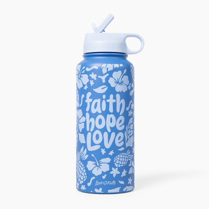 Faith Hope Love Stainless Steel 32 oz Bottle