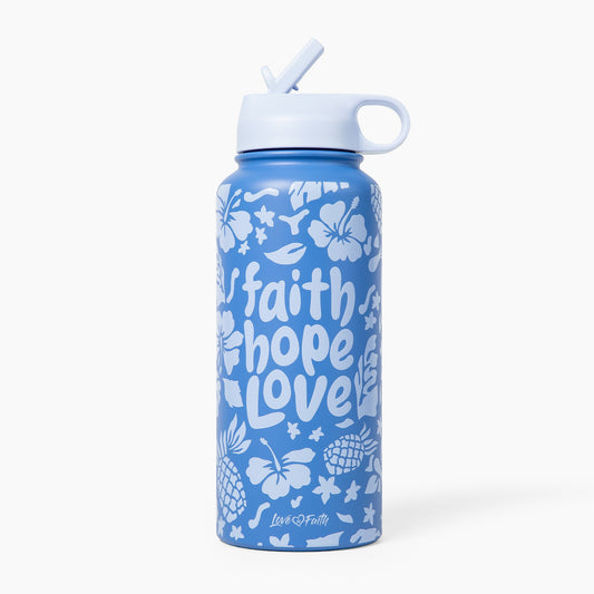 Faith Hope Love Stainless Steel 32 oz Bottle