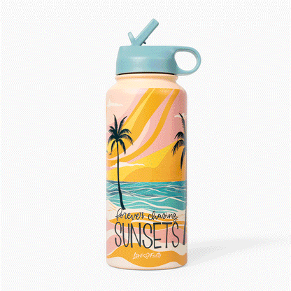 Forever Chasing Sunsets Stainless Steel 32 oz Bottle