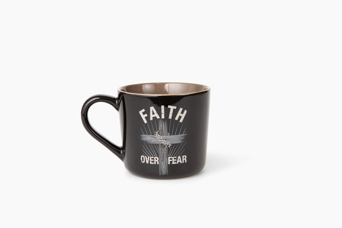 Faith Over Fear Ceramic 15 oz Mug With Handle